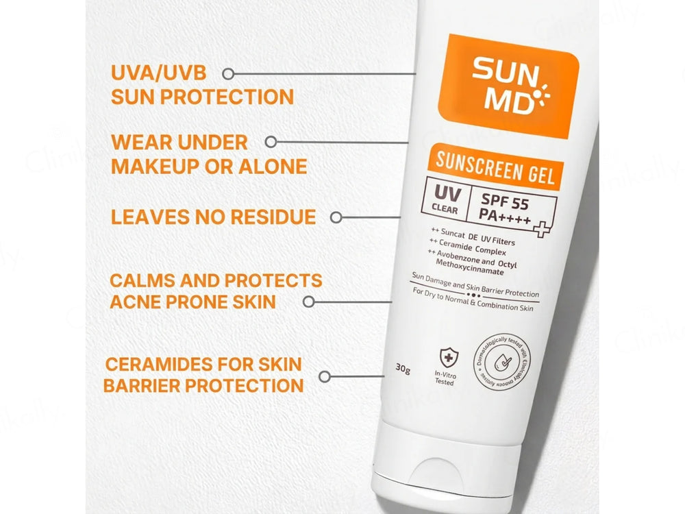 Elemen SunMD UV Clear Sunscreen Gel SPF 55 PA++++