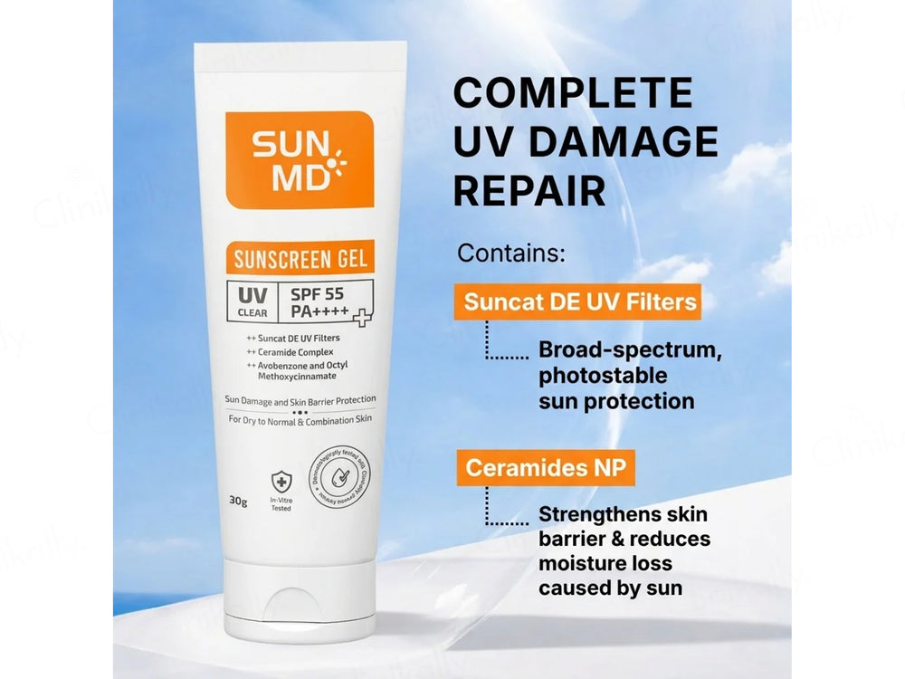 Elemen SunMD UV Clear Sunscreen Gel SPF 55 PA++++