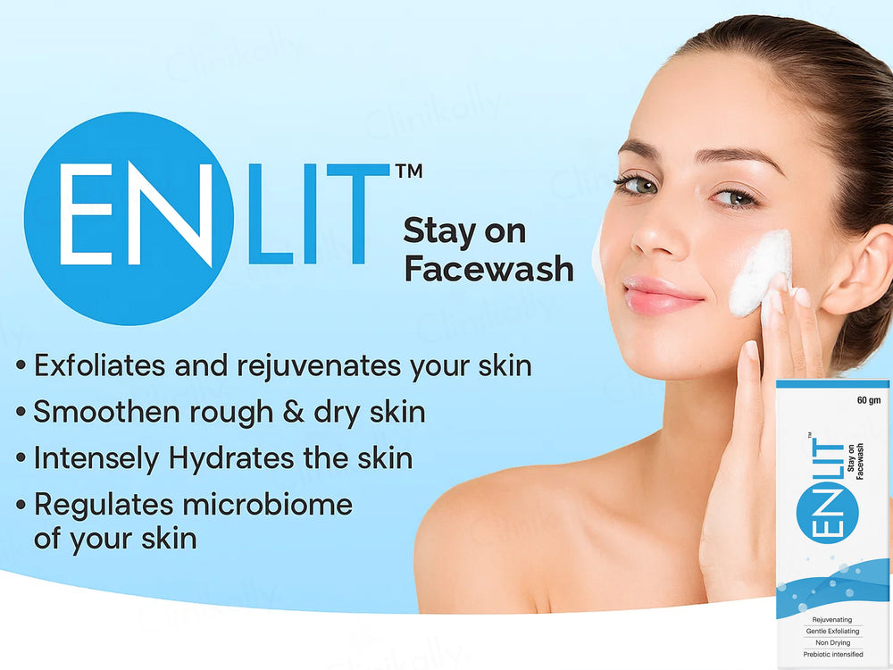 Enlit Stay On Rejuvenating & Gentle Exfoliating Face Wash