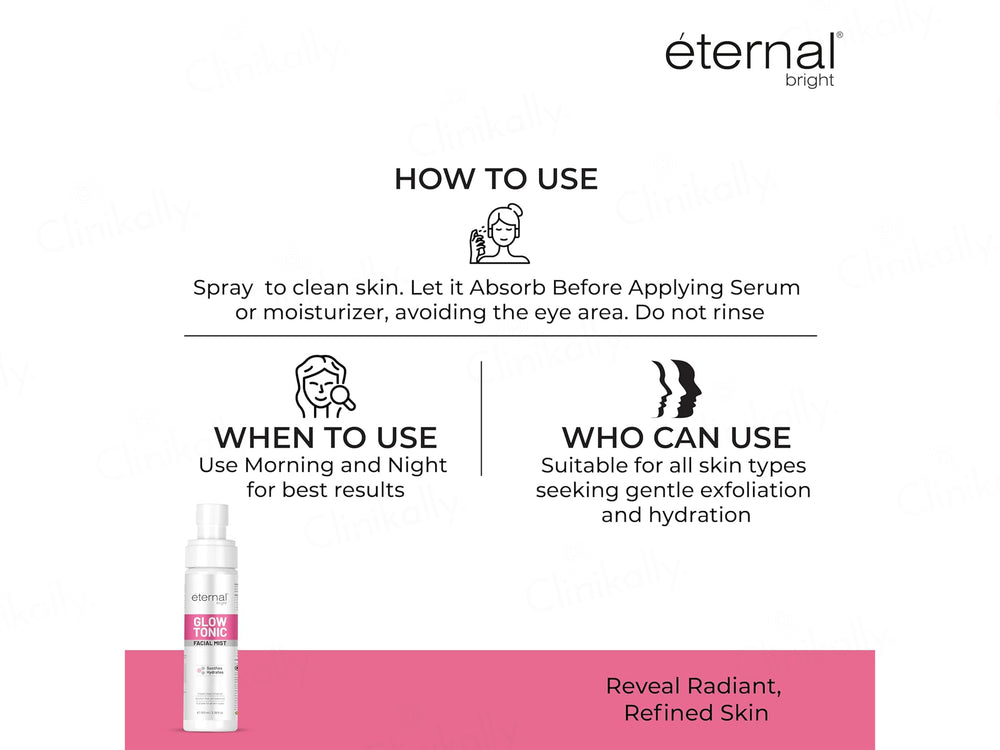 Eternal Bright Glow Tonic Exfoliating Facial Toner Mist