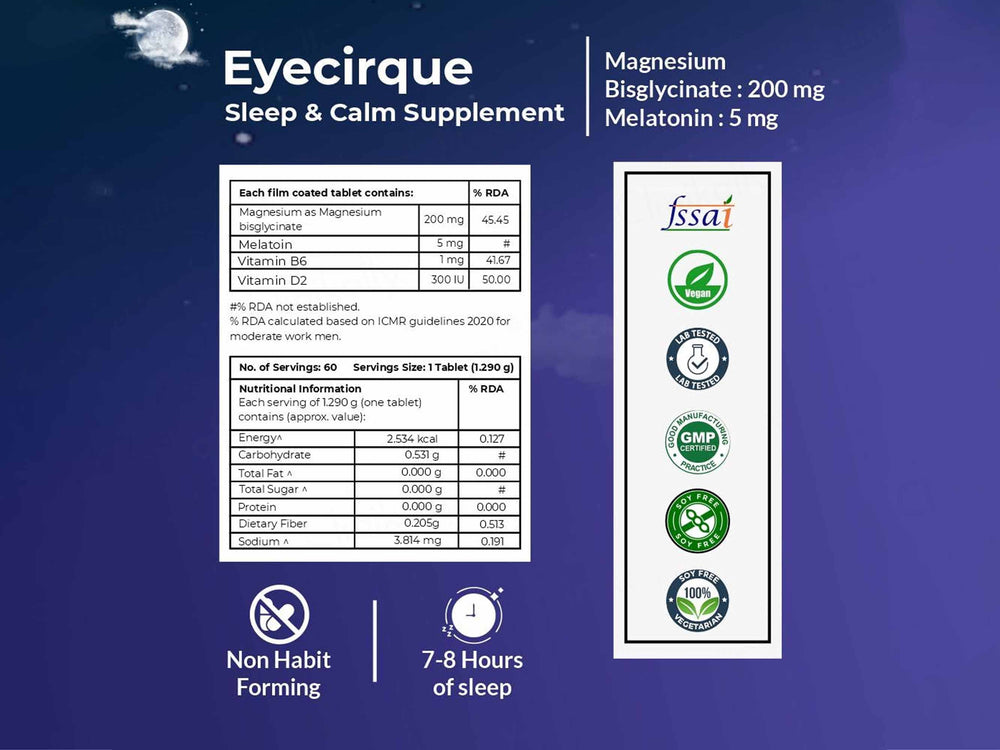 Eyecirque Sleep & Calm Nutraceutical Supplement Tablet For Adults