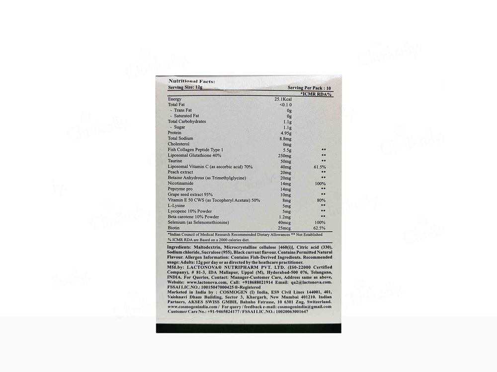 Faher Collagen For Glowing Skin, Healthy Hair, & Nails Black Current Flavour