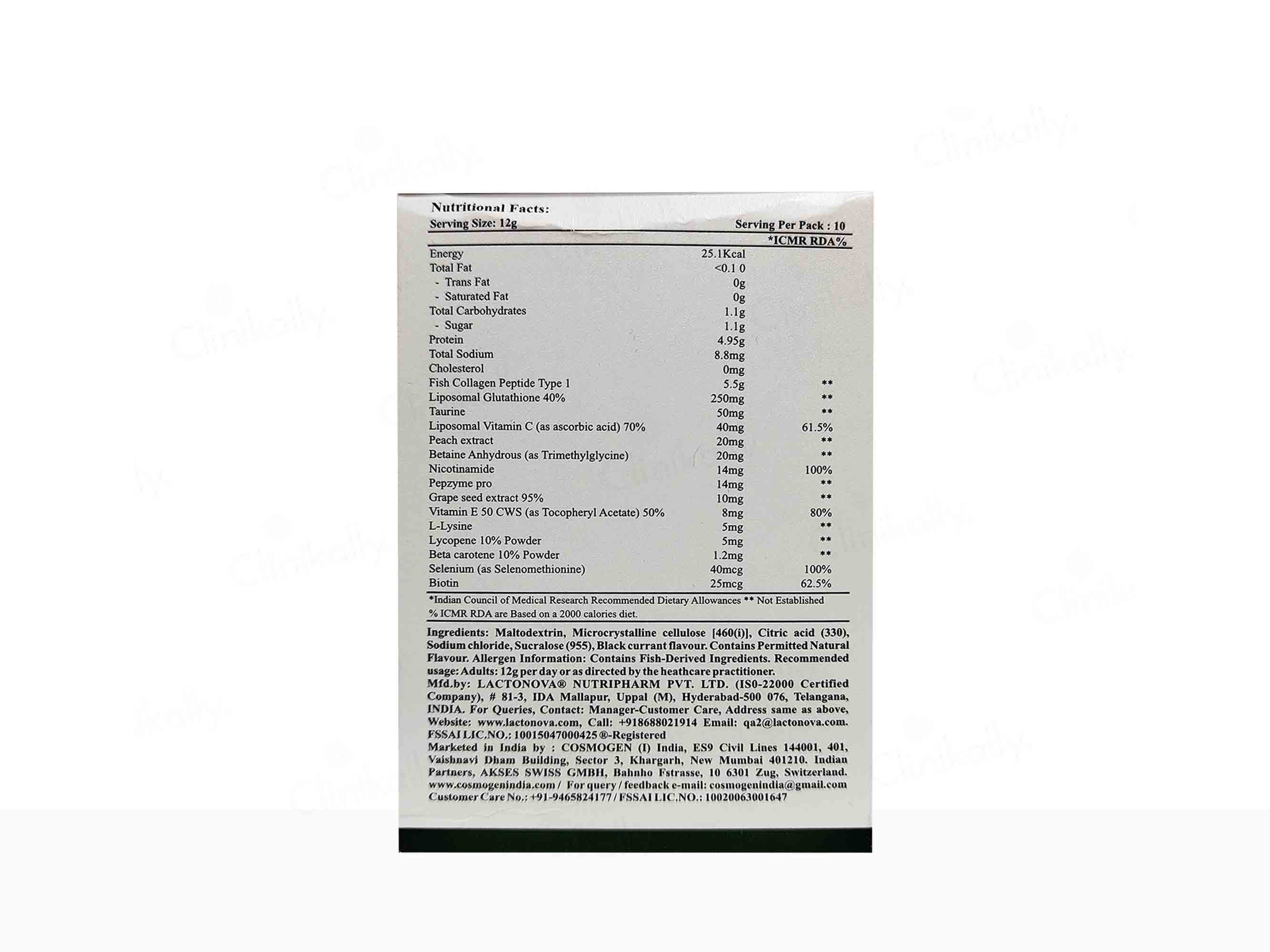 Faher Collagen For Glowing Skin, Healthy Hair, & Nails Black Current Flavour