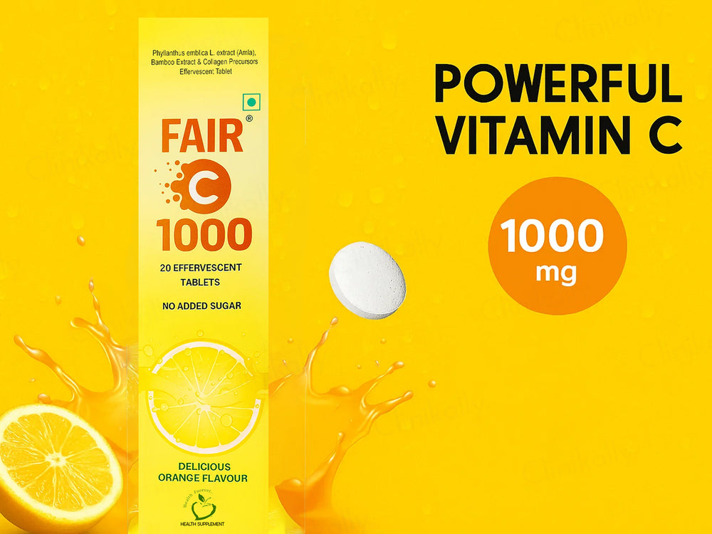 Fair C 1000 Effervescent Tablet - Delicious Orange Flavour
