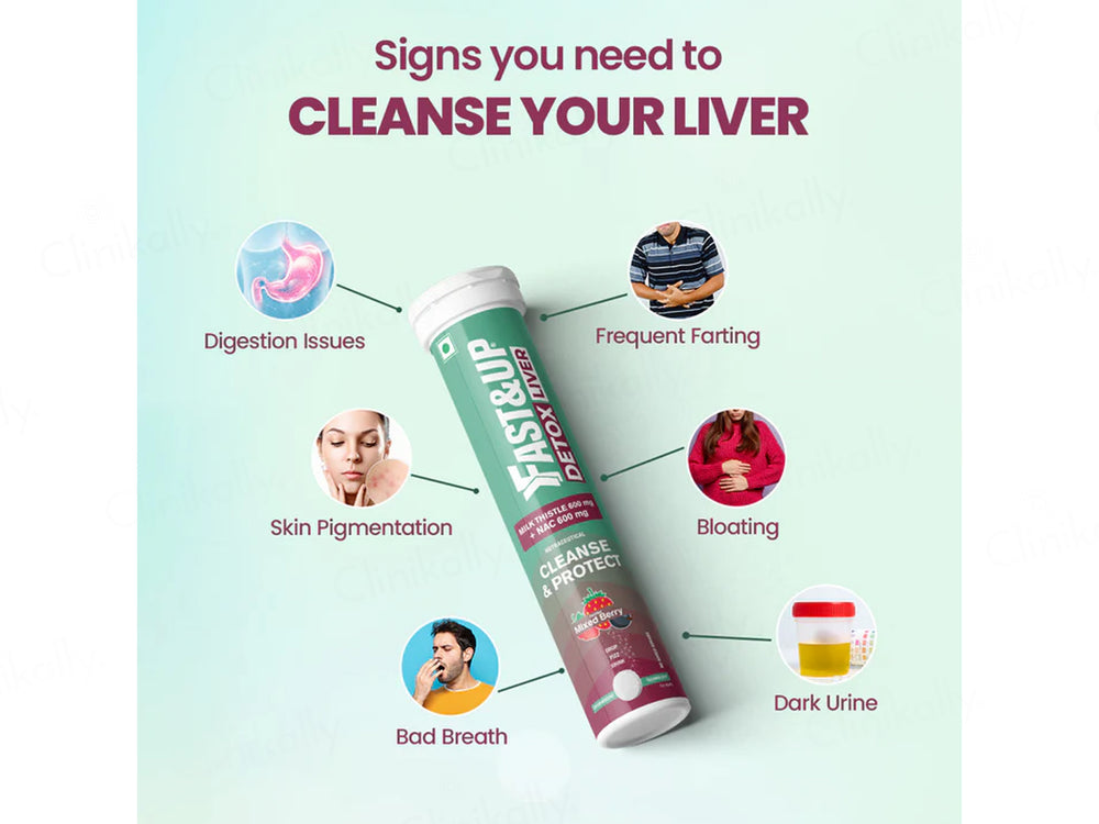 Fast&Up Liver Detox Effervescent Tablet - Mixed Berry Flavour