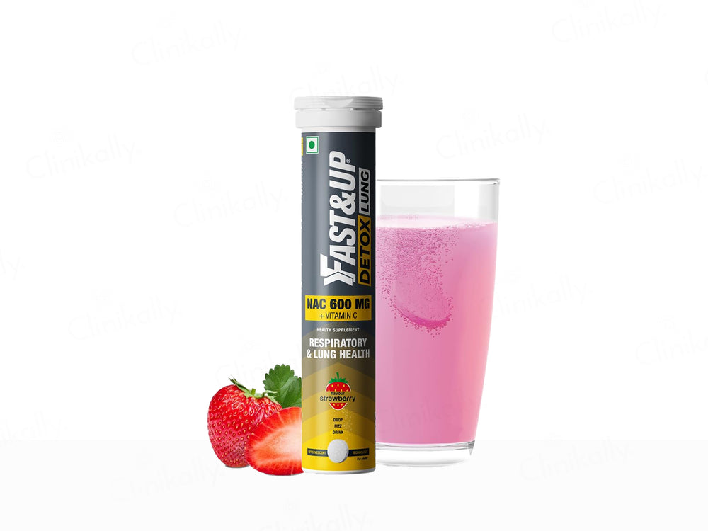 Fast&Up Detox Lung NAC 600mg Effervescent Tablet - Strawberry Flavour