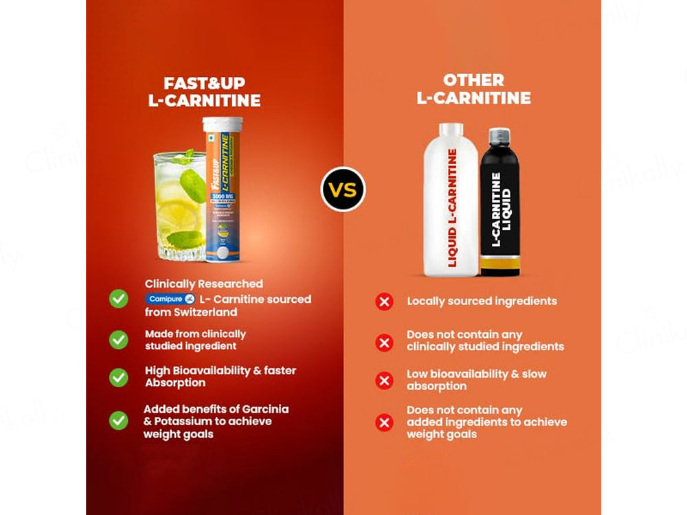 Fast&Up L-Carnitine 3000mg Zero Sugar Effervescent Tablet