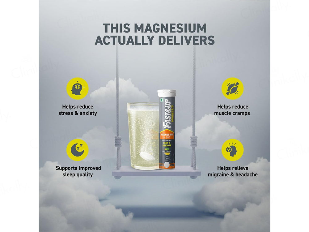 Fast&Up Magnesio Effervescent Tablet - Lime & Lemon Flavour