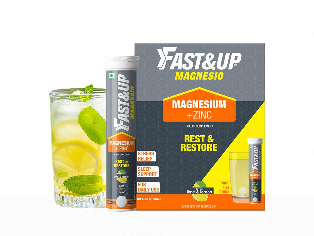 Fast&Up Magnesio Effervescent Tablet - Lime & Lemon Flavour