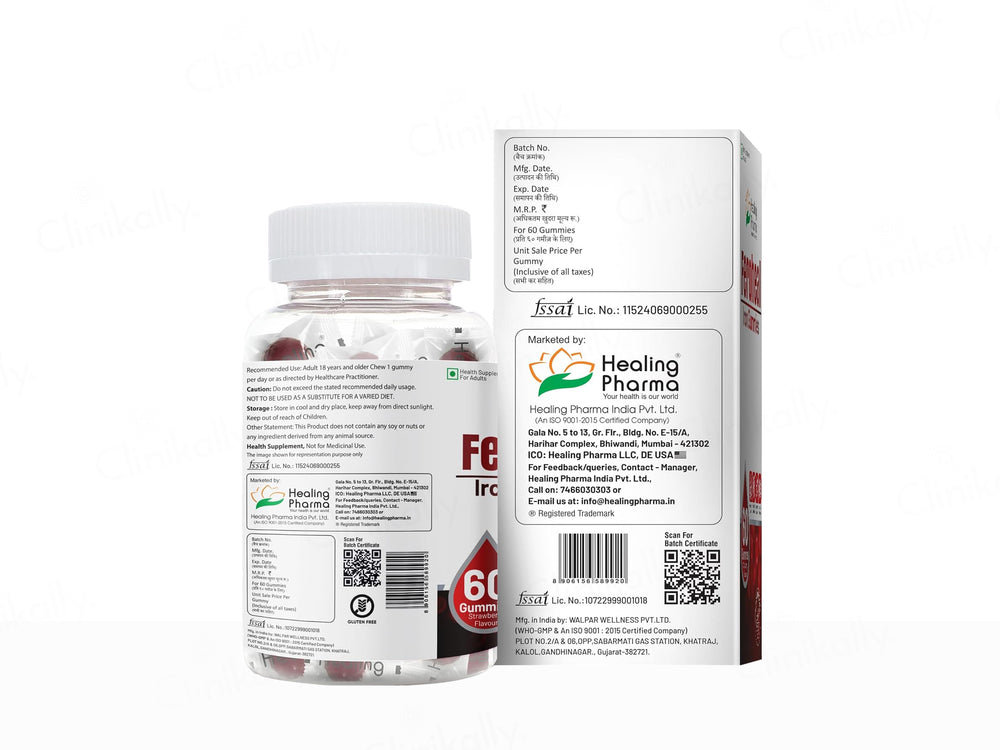 Feroheal Iron Gummies - Strawberry Flavour