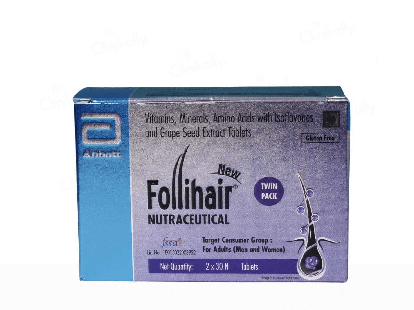New Follihair Tablets (Bottle Twin Pack) - Clinikally