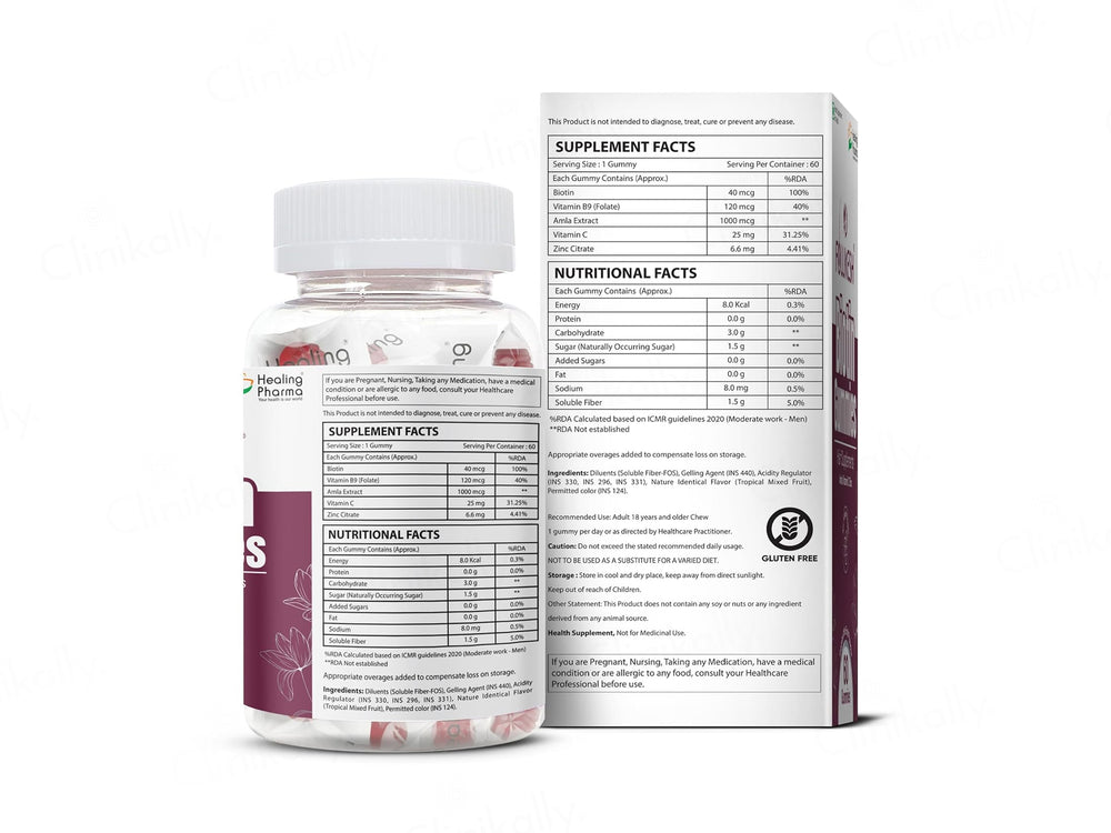 Follikesh Biotin Hair Supplement Gummies - Tropical Mix Fruit Flavour