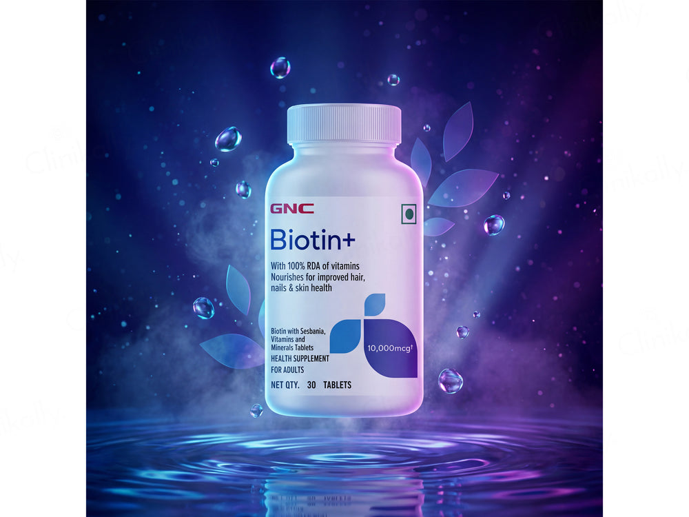 GNC Biotin+ 10000 mcg Health Supplement Tablet For Adults