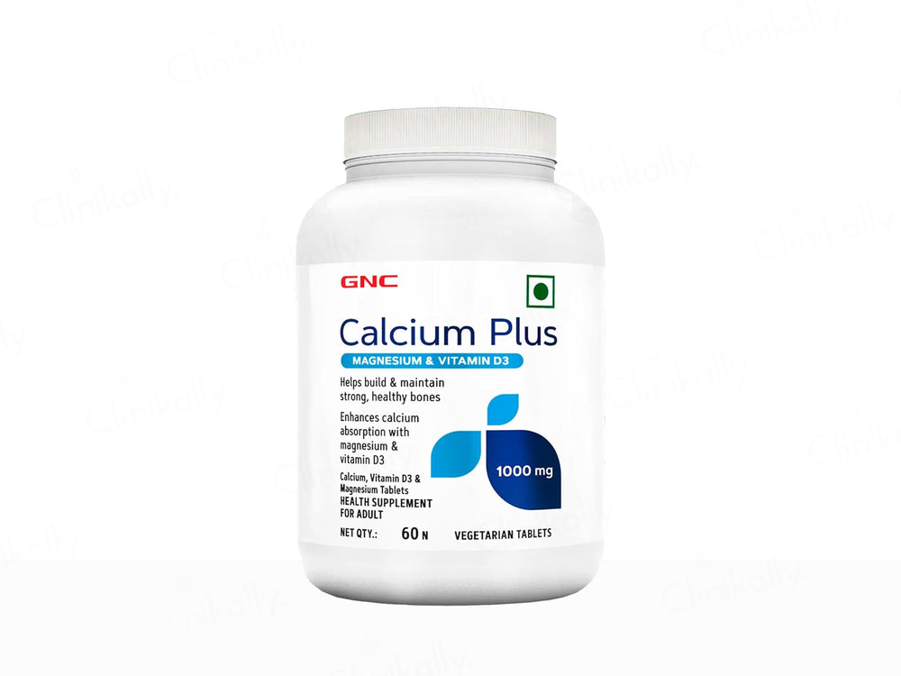 GNC Calcium Plus 1000 mg Health Supplement Tablet