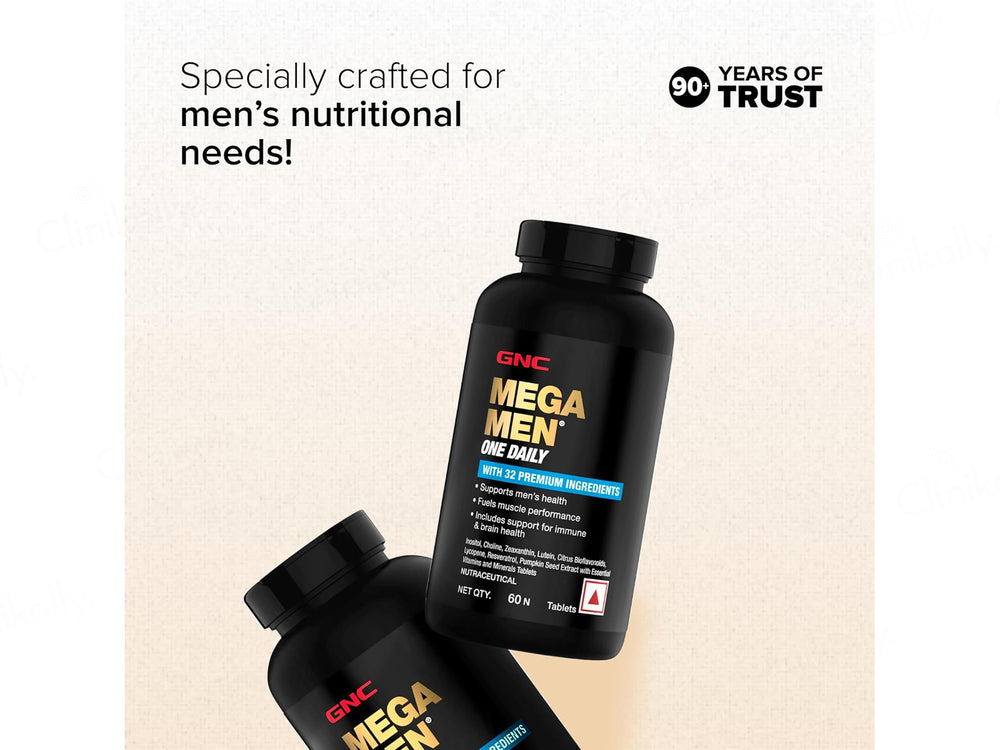 GNC Mega Men One Daily Health Supplement Tablet For Adults