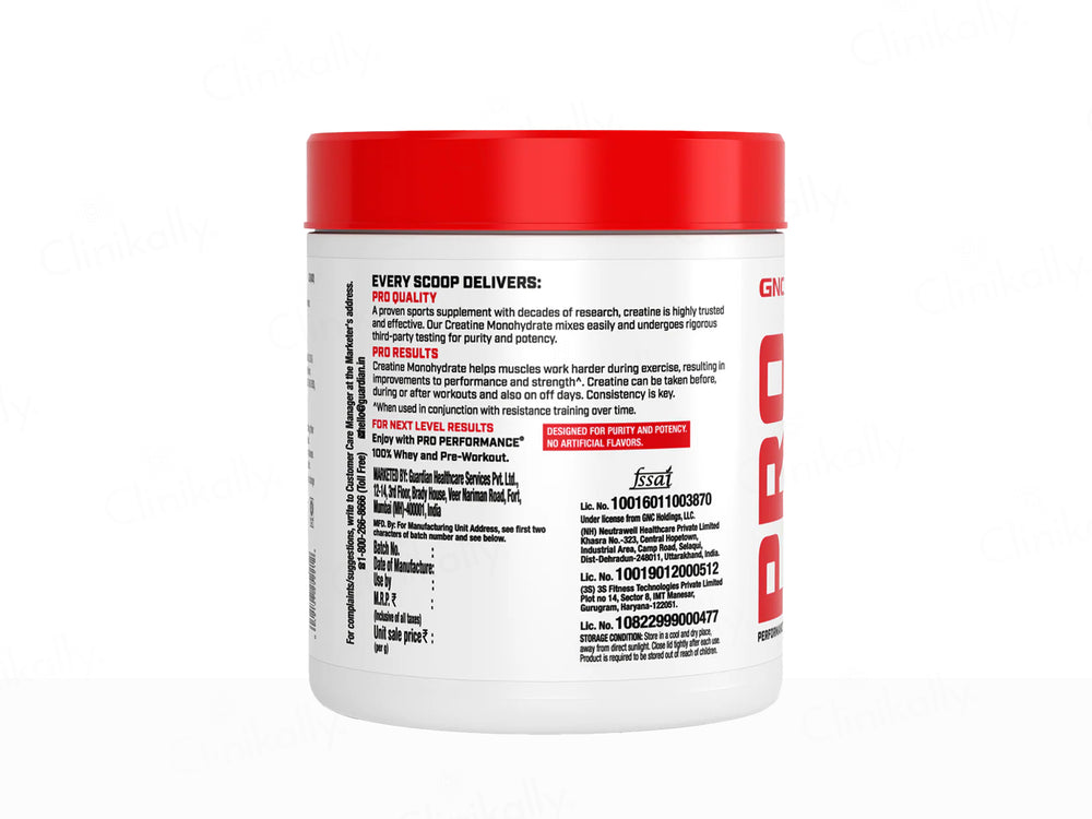 GNC Pro Performance Creatine Monohydrate Powder - Unflavored