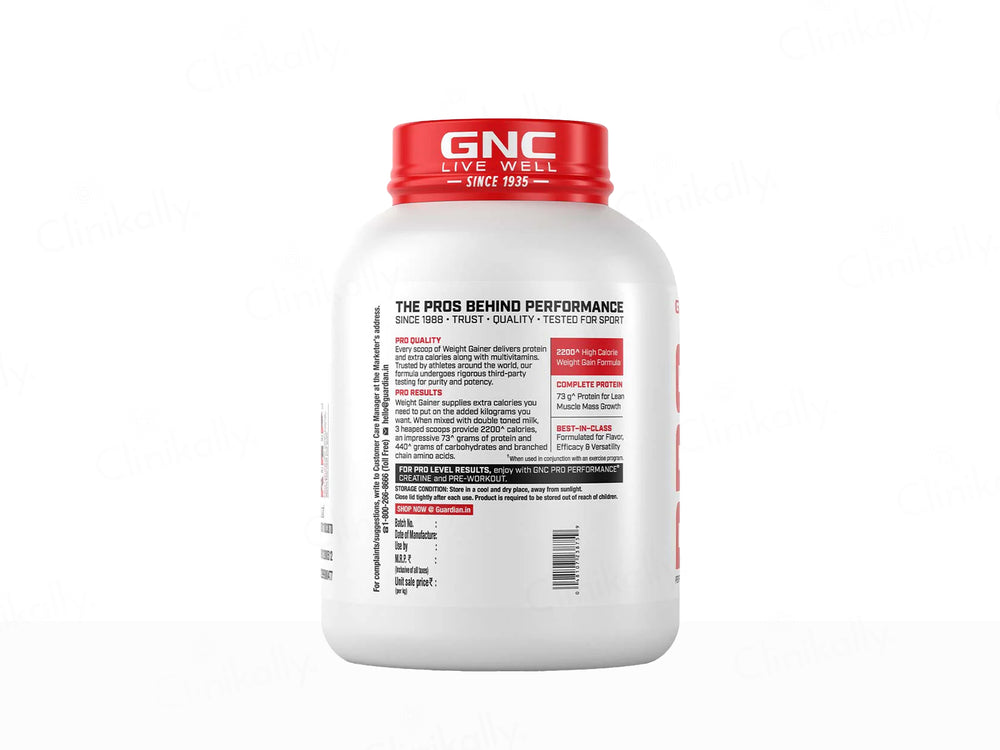 GNC Pro Performance Weight Gainer Supplement Powder - Double Chocolate Flavour