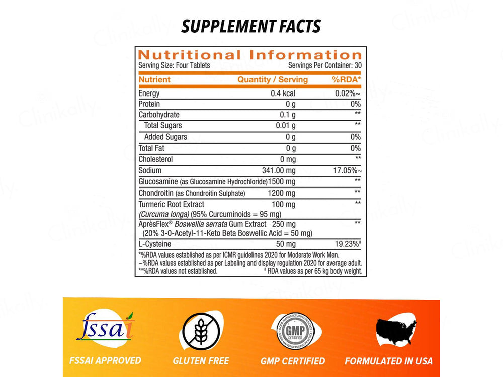 GNC TriFlex Fast-Acting Nutraceutical Tablet