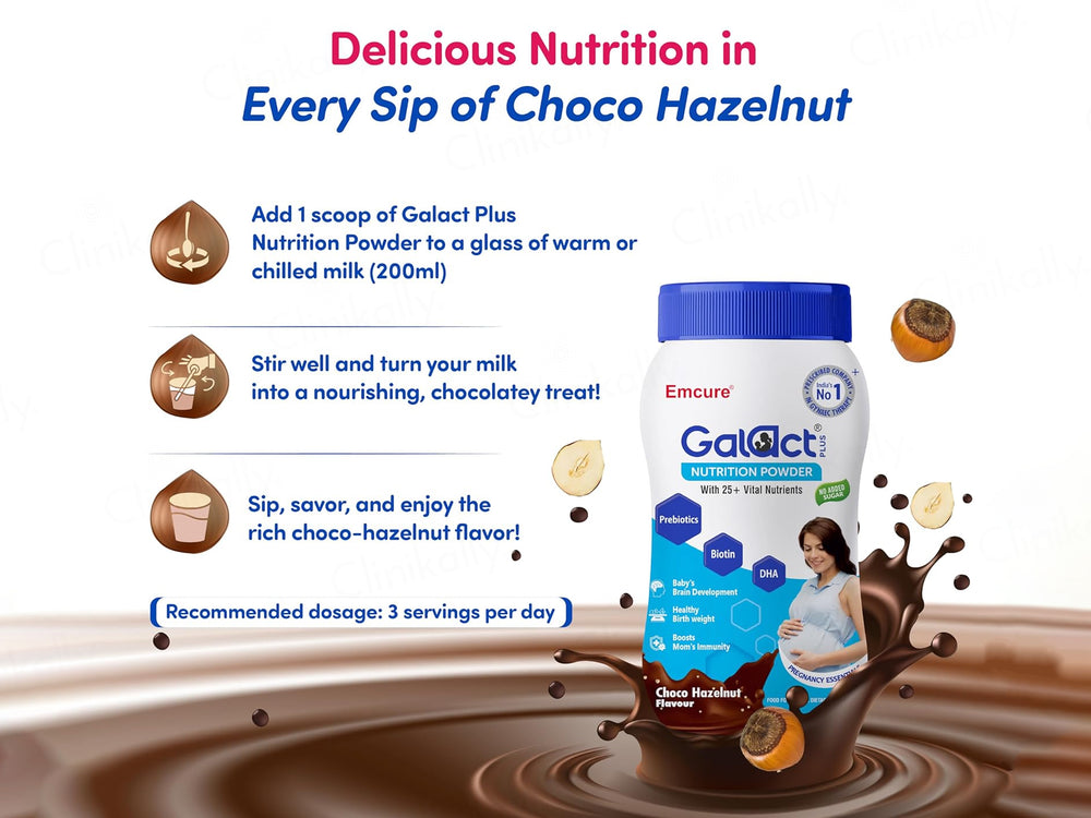 Galact Plus Nutrition Supplement Powder - Choco Hazelnut Flavour