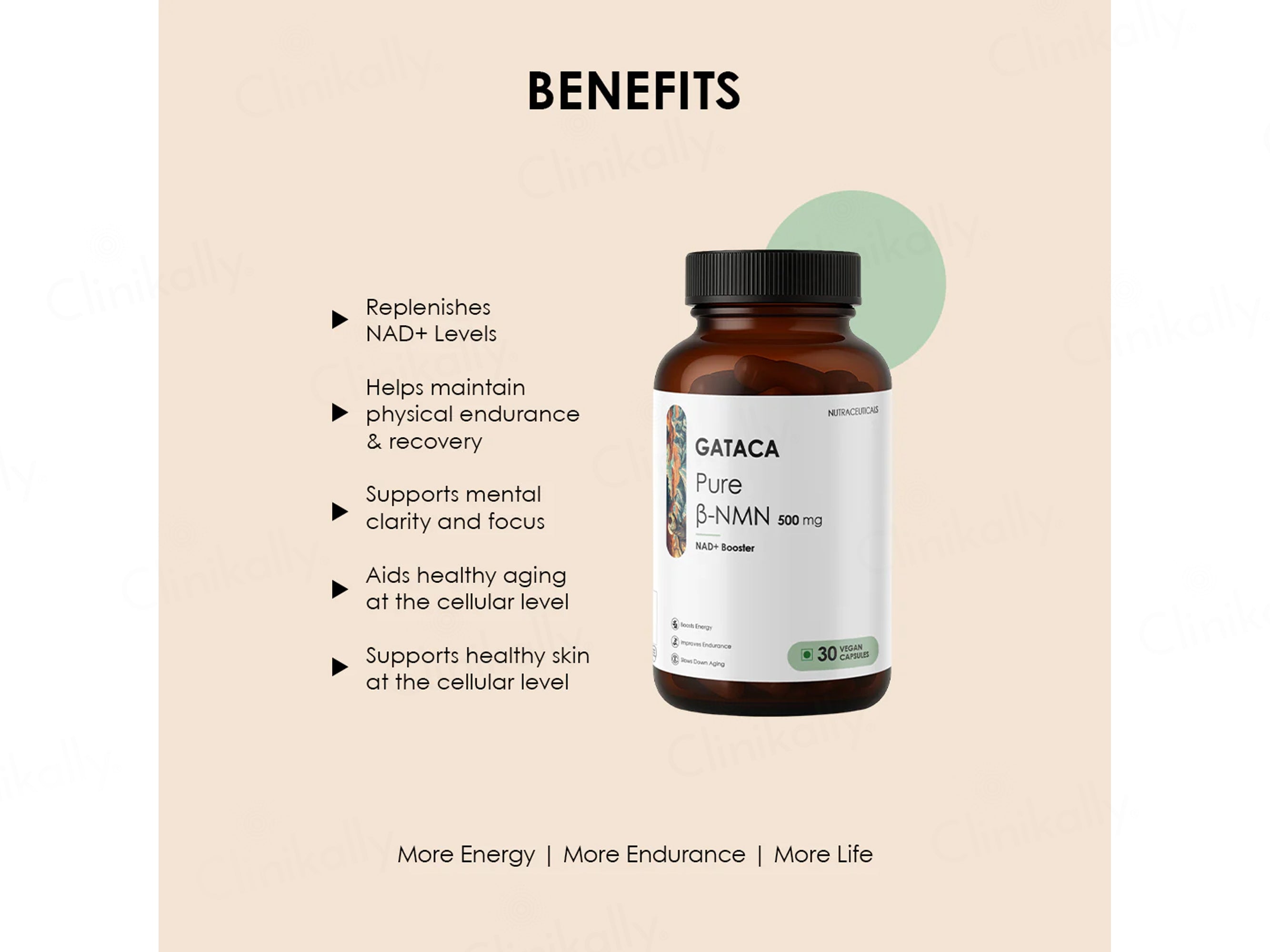 Gataca Pure Beta NMN 500mg Vegan Capsule