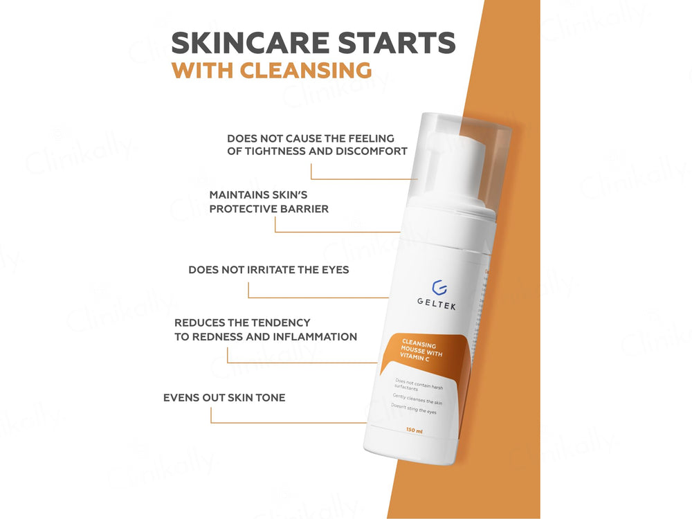 Geltek Cleansing Mousse With Vitamin C