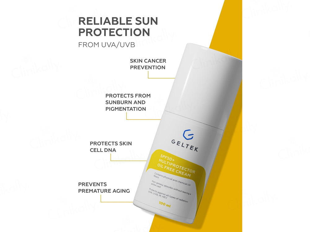 Geltek Multiprotector Oil-Free Sunscreen Face Cream SPF 50+