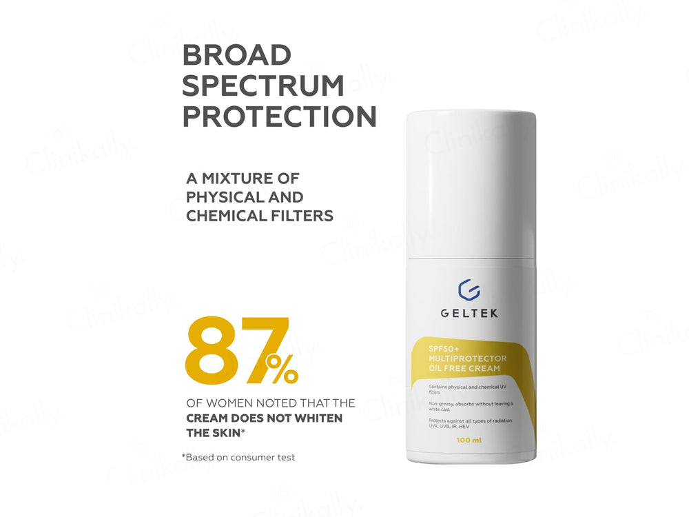 Geltek Multiprotector Oil-Free Sunscreen Face Cream SPF 50+