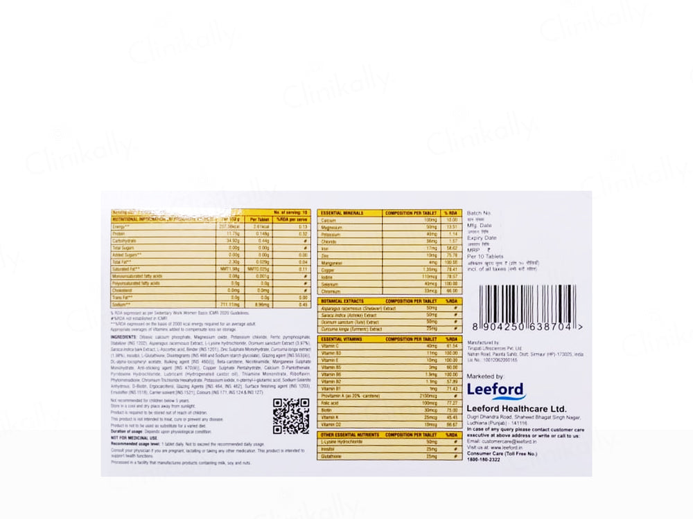 Geomax Turmeric And Tulsi Nutraceutical Tablet