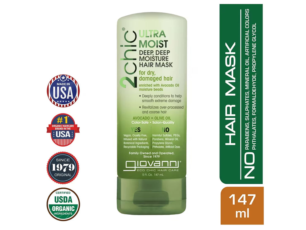 Giovanni 2Chic Olive Oil & Avocado Ultra-Moist Deep Moisture Hair Mask