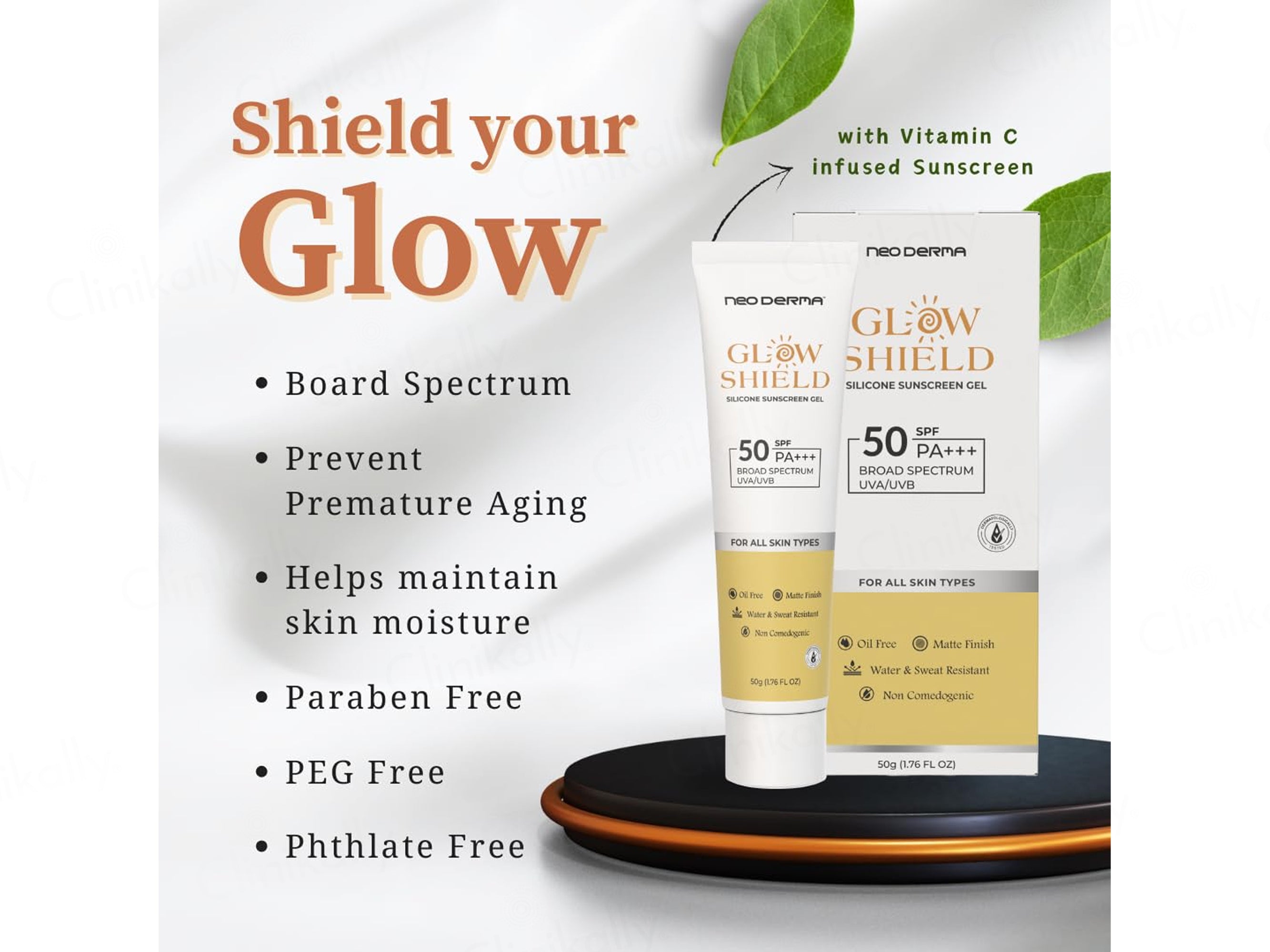 Glow Shield Silicone Sunscreen Gel SPF 50 PA+++