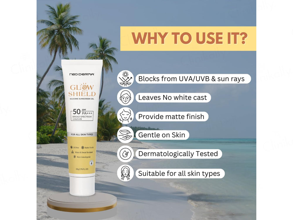 Glow Shield Silicone Sunscreen Gel SPF 50 PA+++