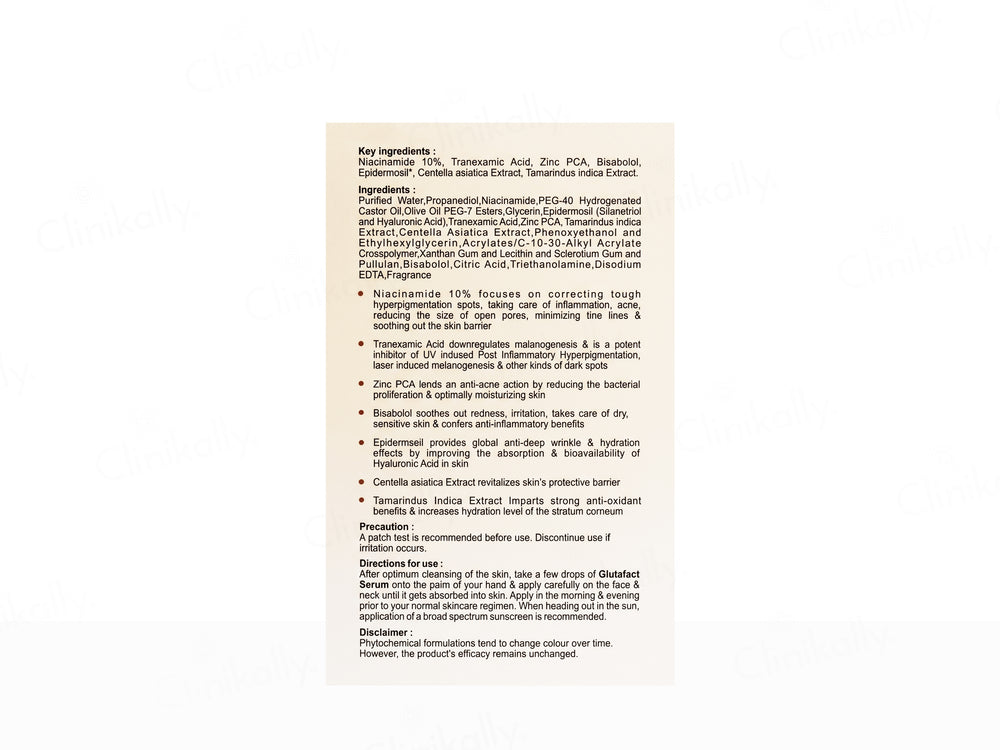 Glutafact 10% Niacinamide Serum