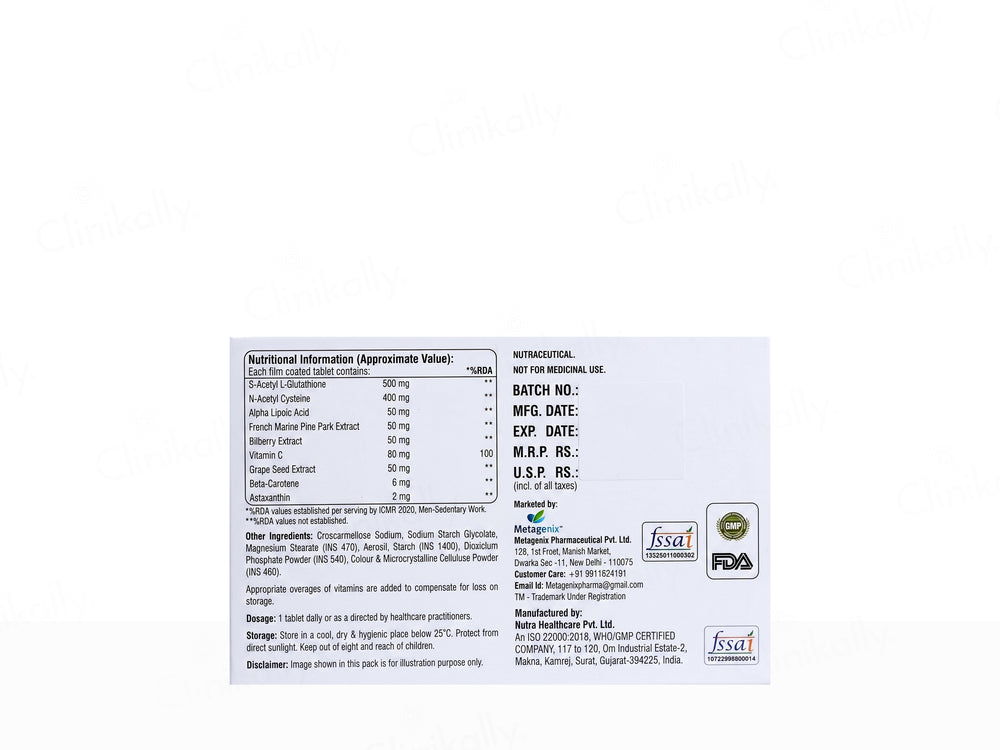 Glutafy Nutraceutical Tablet For Glowing Skin