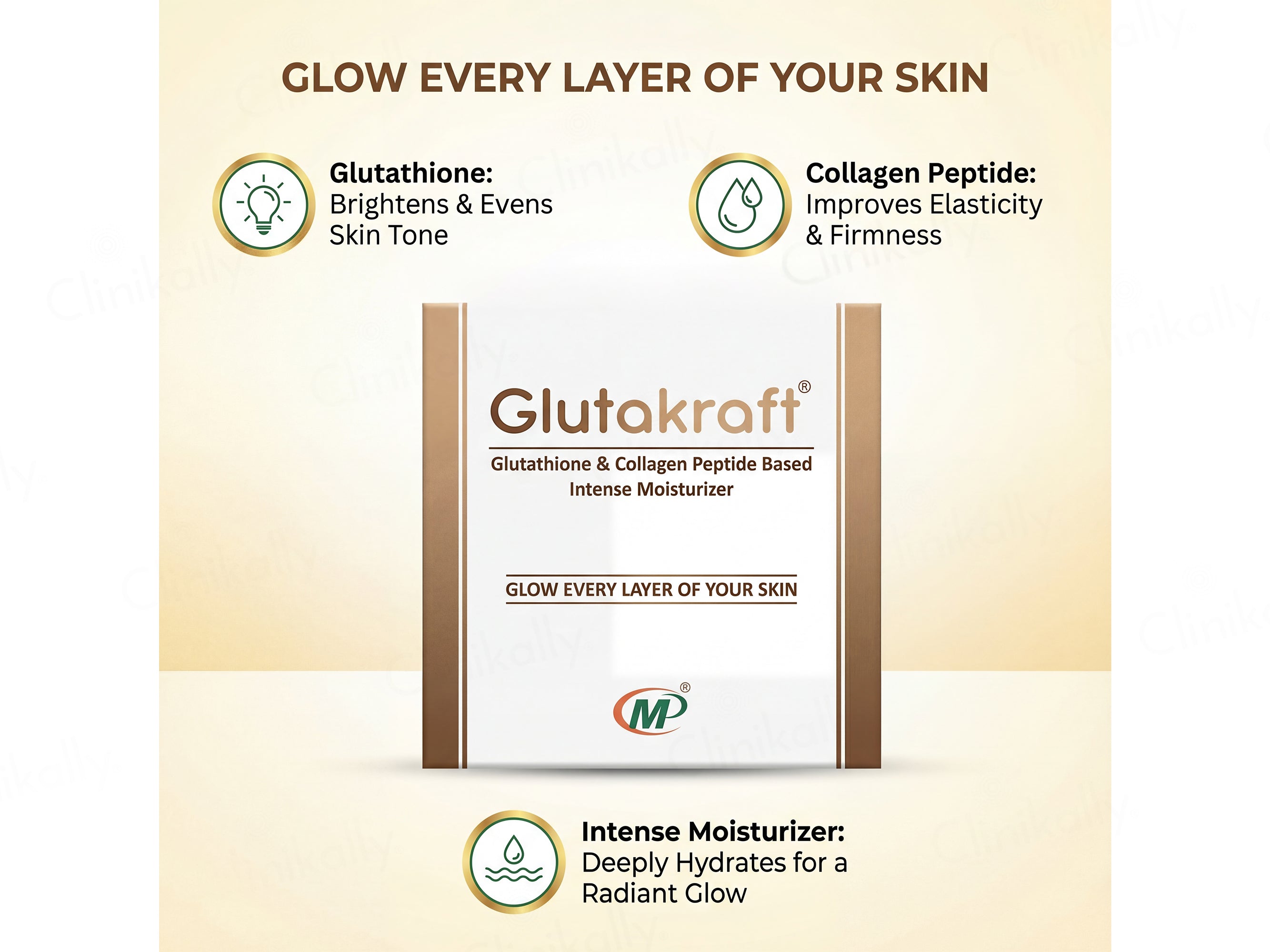 Buy Glutakraft Glutathione & Collagen Peptide Based Intense Moisturizer Online at Best Price
