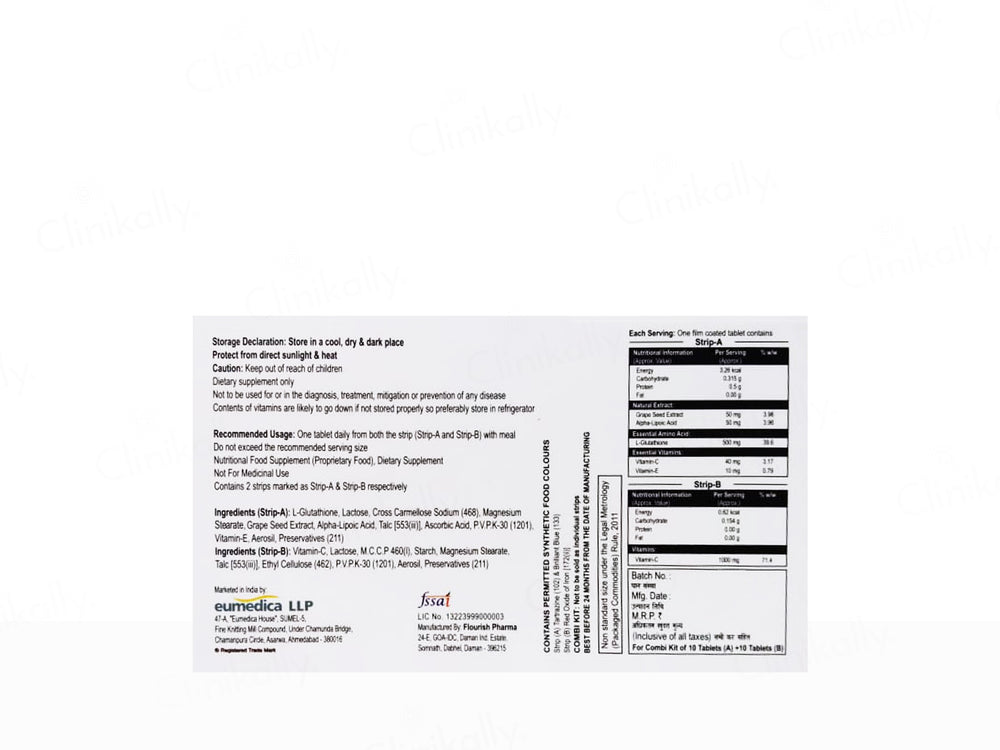 Glutavit Skin Whitening & Age Defying Health Supplement Combo Kit