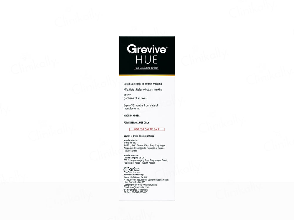 Grevive Hue Hair Colouring Cream (Black)