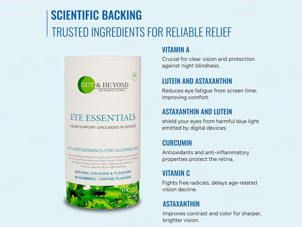 Gut & Beyond Eye Essentials Vision Support Gummies - Coffee Flavour