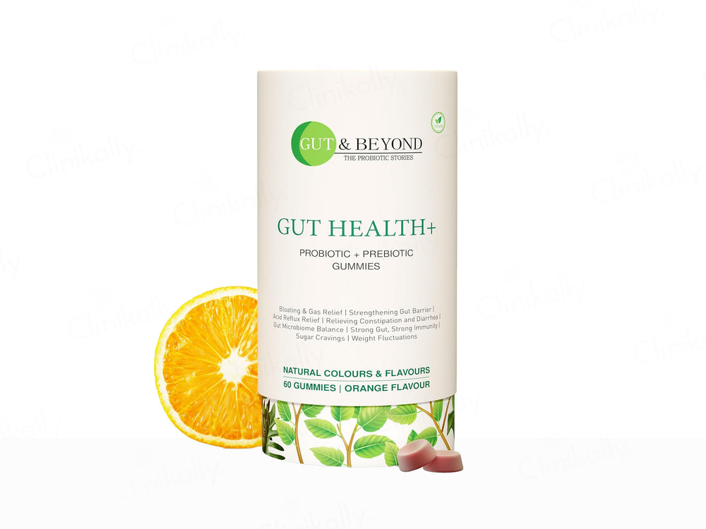 Gut & Beyond Gut Health+ Probiotic + Prebiotic Gummies - Orange Flavour
