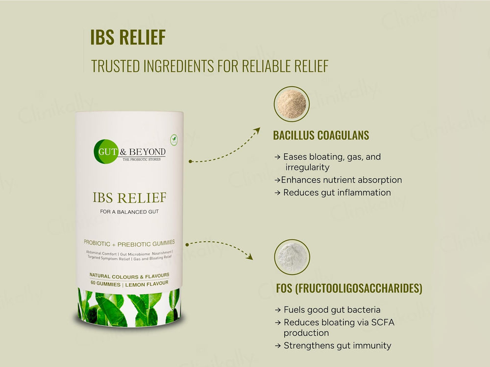 Gut & Beyond IBS Relief Gummies - Lemon Flavour