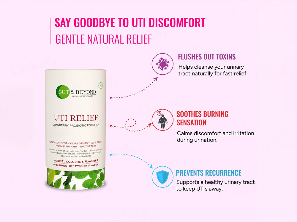 Gut & Beyond UTI Relief Gummies - Strawberry Flavour
