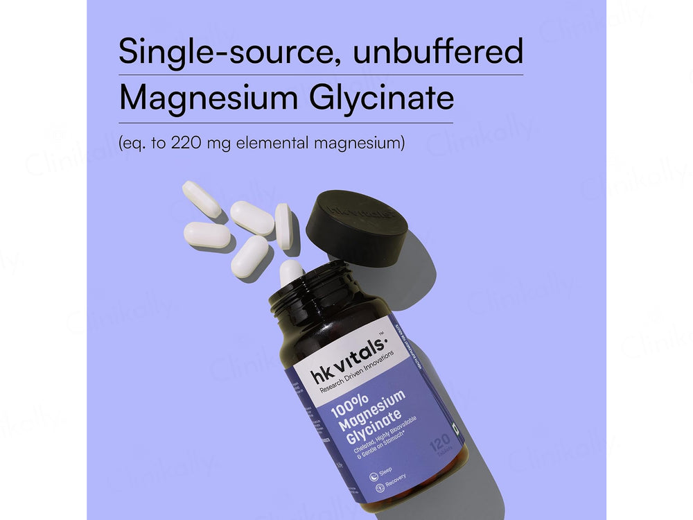 HK Vitals 100% Magnesium Glycinate Health Supplement Tablet