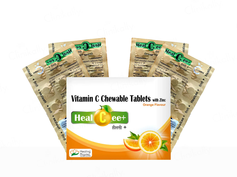 Healcee+ Vitamin C Chewable Tablet - Orange Flavour