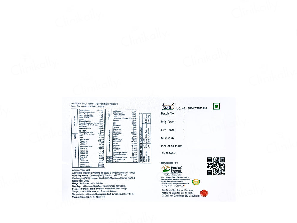 Healvital 10G Nutraceutical Tablet