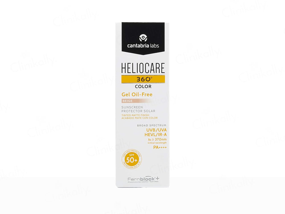 Heliocare 360 Color Oil-Free Tinted Matte Sunscreen Gel SPF 50+ PA++++ (Beige)