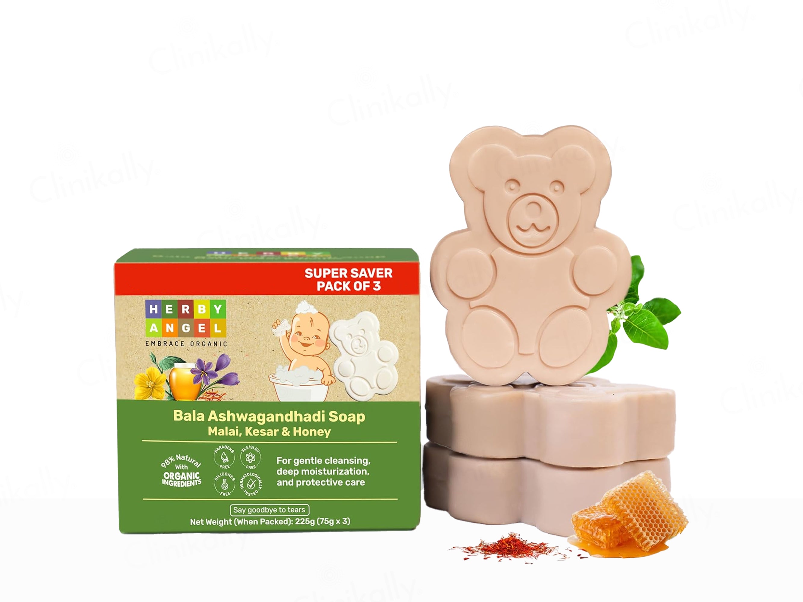 Herby Angel Bala Ashwagandhadi Soap For Babies (Pack of 3)