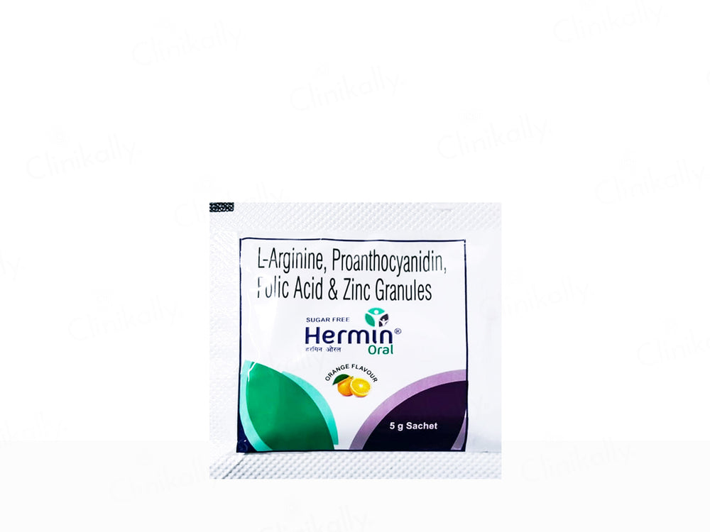 Hermin Oral Sugar Free Granules - Orange Flavour