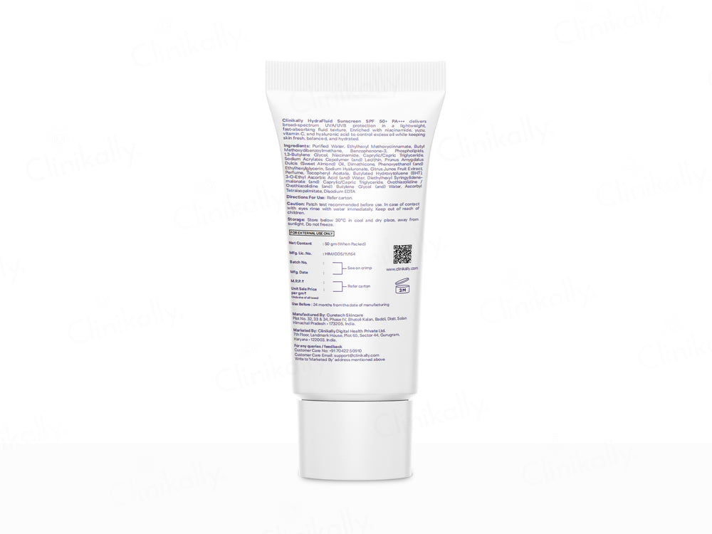 Clinikally HydraFluid Niacinamide Oil-Control Sunscreen SPF 50+ PA+++