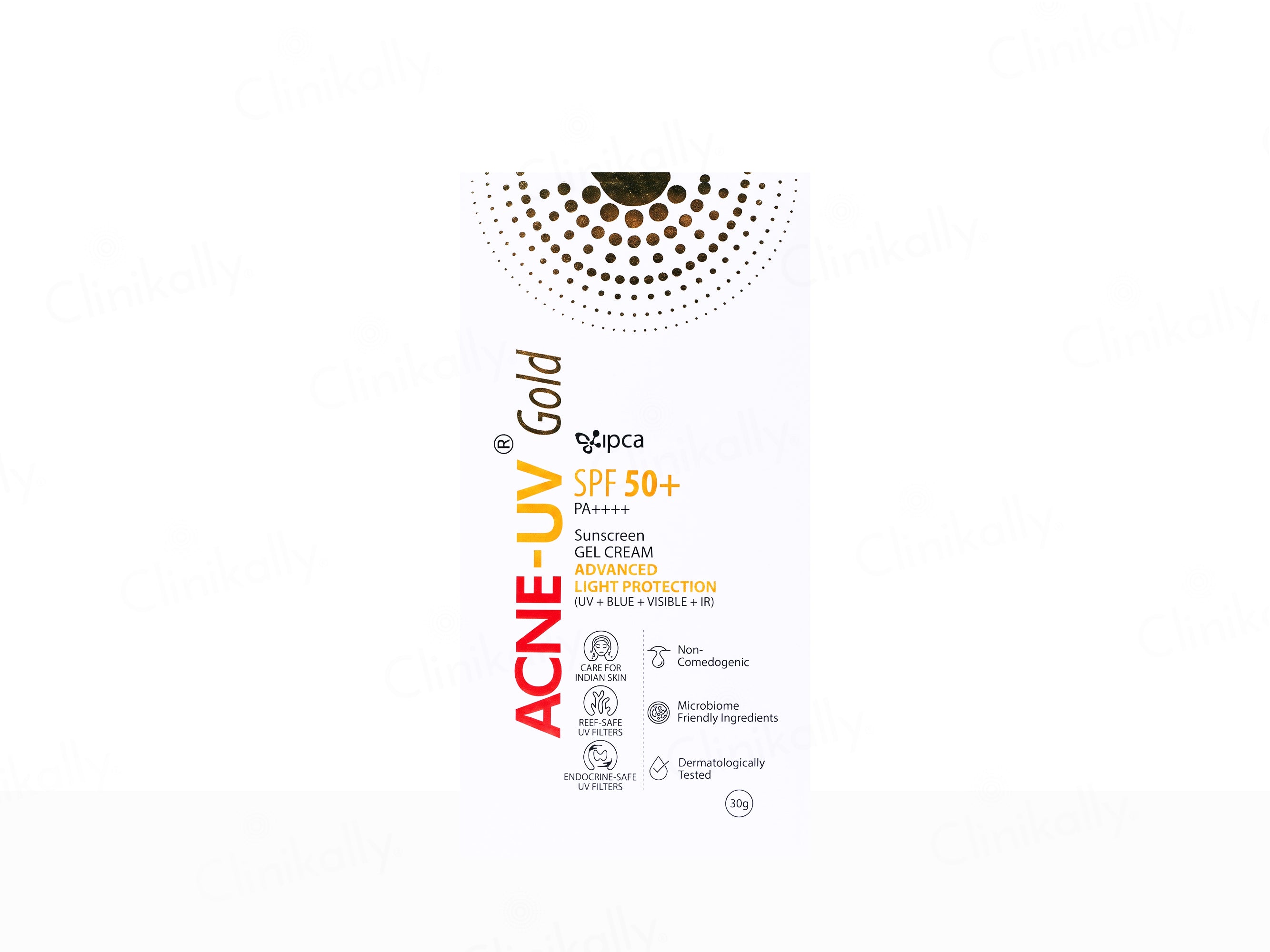 IPCA Acne-UV Gold Sunscreen Gel Cream SPF 50+ PA++++