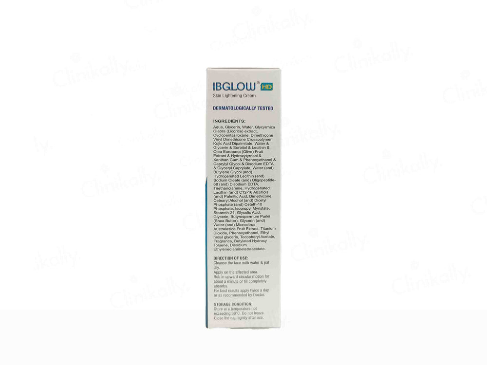 IBGlow HD Skin lightening Cream - Clinikally