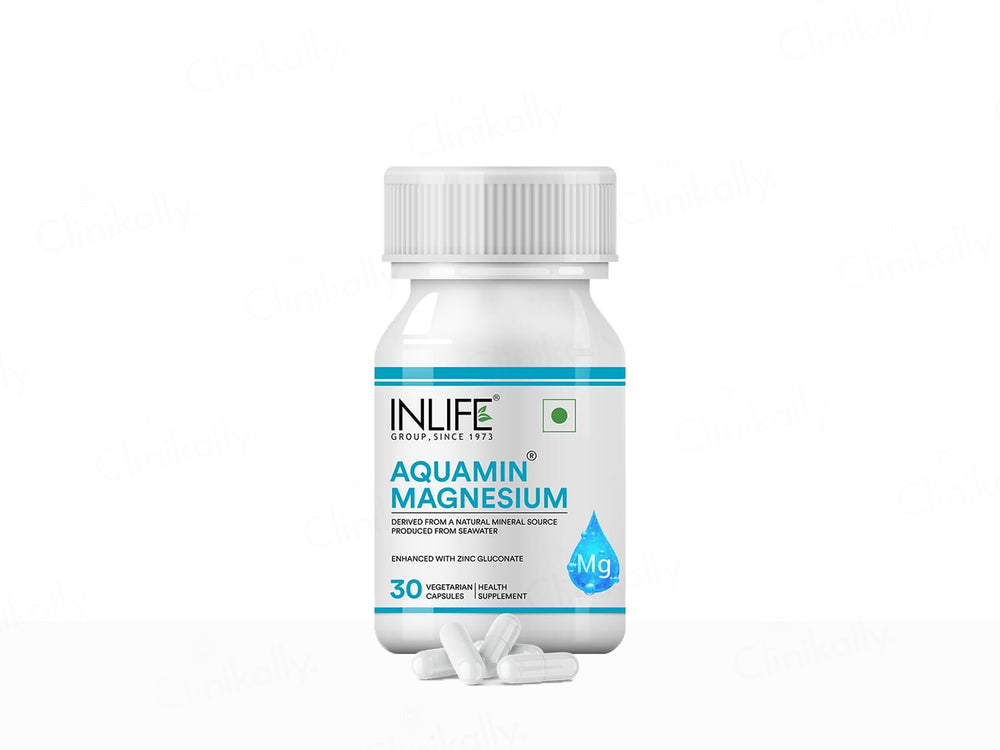 Inlife Aquamin Magnesium With Zinc Gluconate Health Supplement Vegetarian Capsule